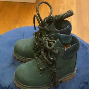 Hunter Green toddler timbs